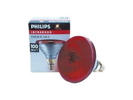 Infračervená žárovka Philips červená, 100 W PAR
