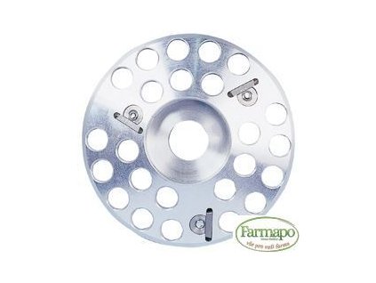 Kotouč hliníkový se třemi řeznými noži s oboustranným ostřím