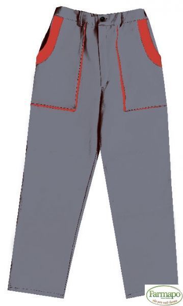 Kalhoty do pasu, pánské, šedo/červené Barva: Šedá, Velikost: 52