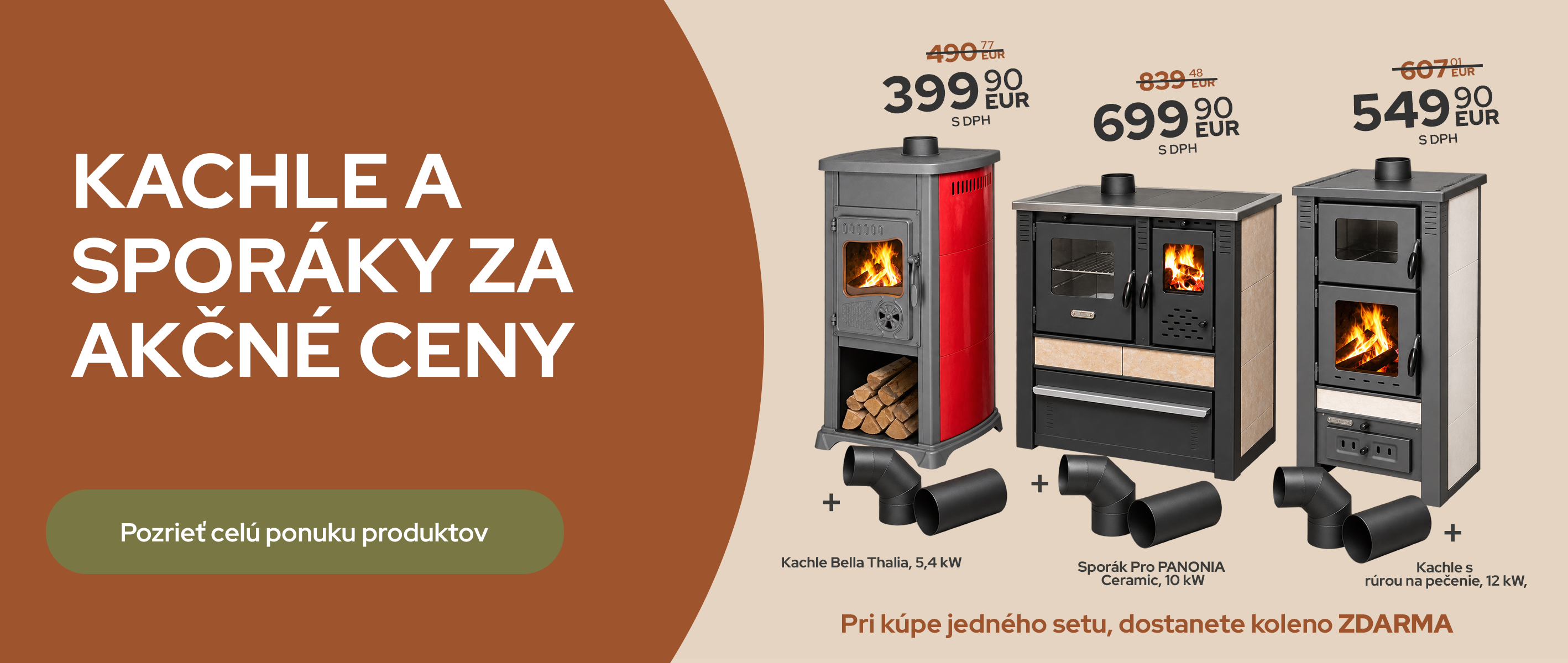 Akcia na kachle a sporáky