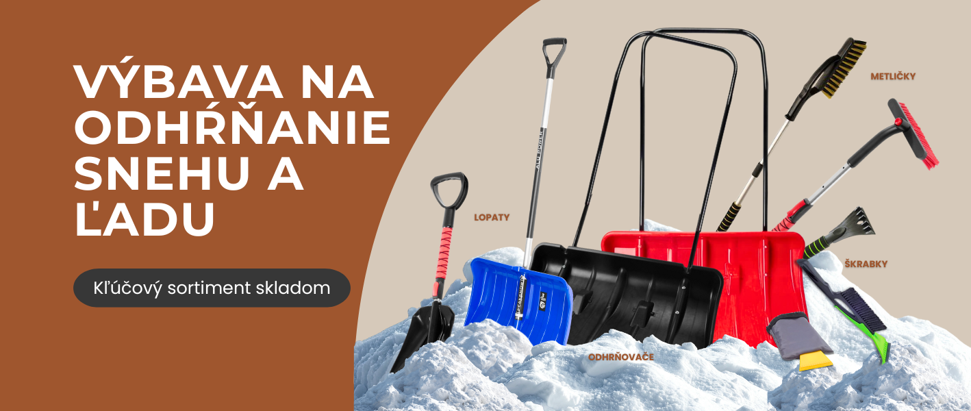 Zimná údržba -škrabky, lopaty na sneh, odhrňovače, metličky