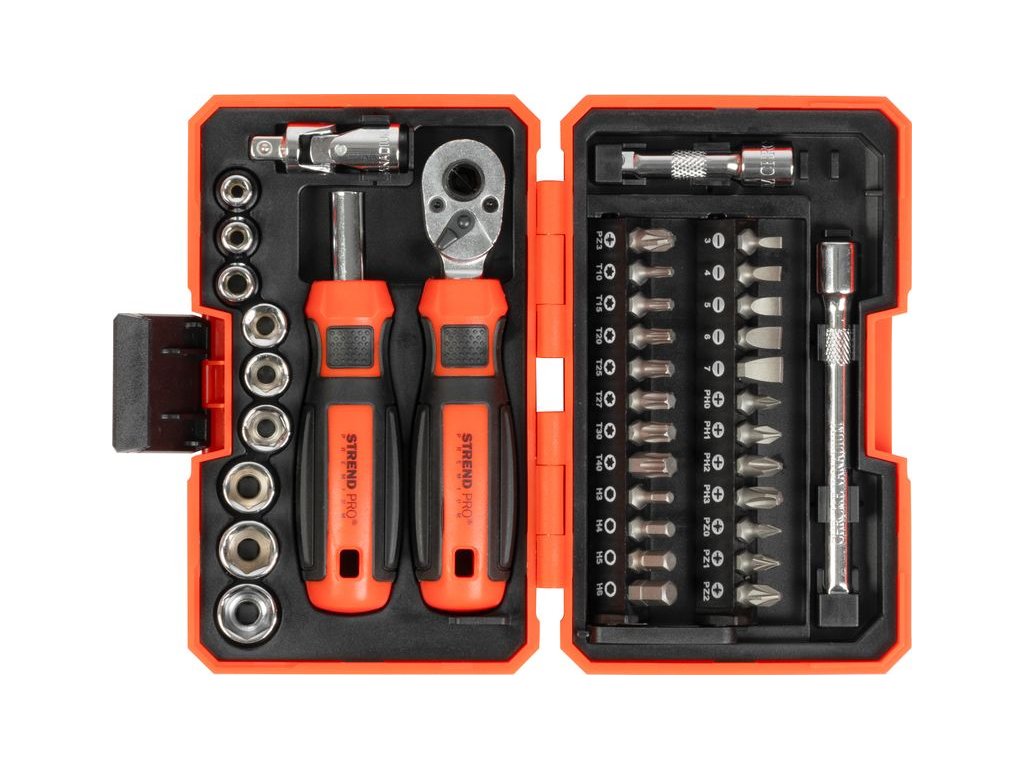 Sada skrutkovačov Strend Pro Premium, 38 dielna, torx + ploché + Phillips