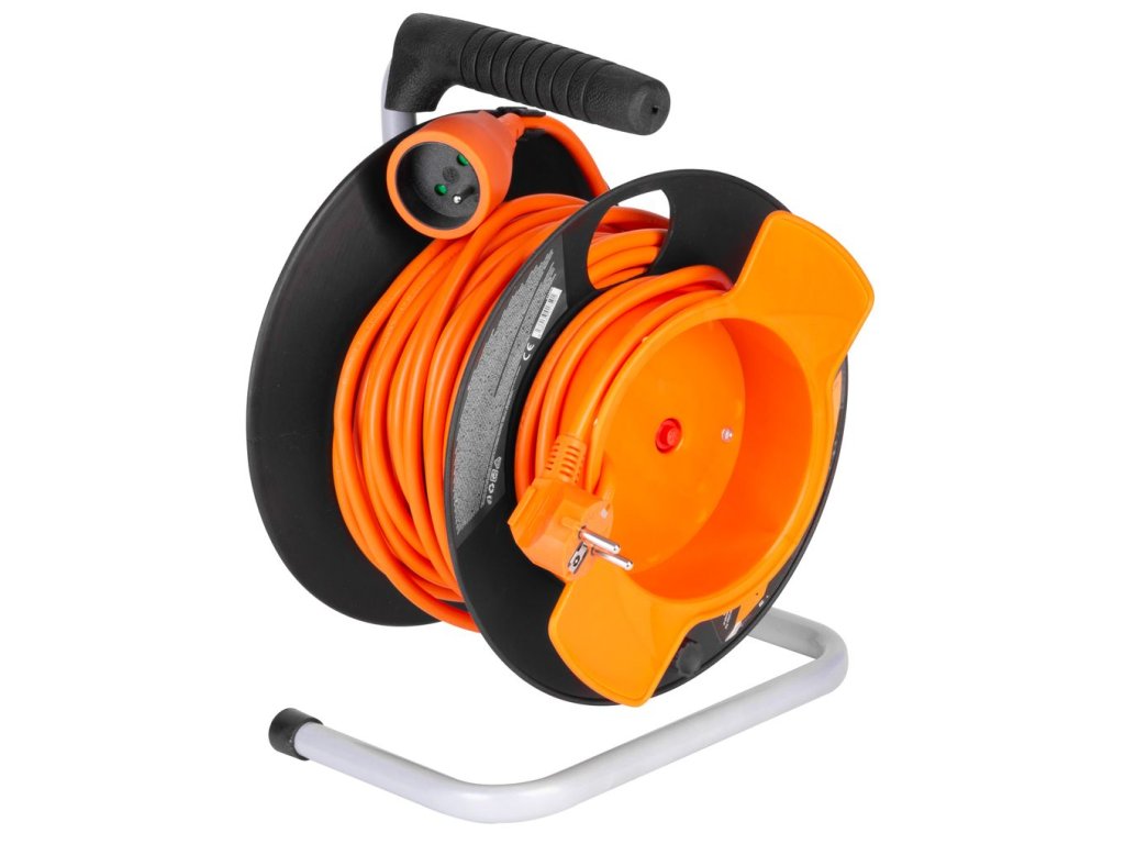 Kábel Strend Pro DG-FB01 predlžovací, L-20 m + 1,4 m, na bubne, s pohyblivou zásuvkou