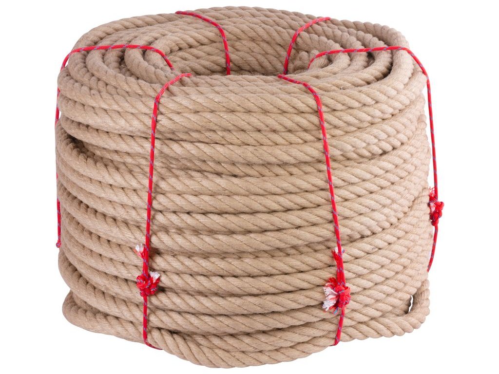 Lano Strend Pro Premium, jutové, prírodné, 26 mm, stáčané, L-150 m