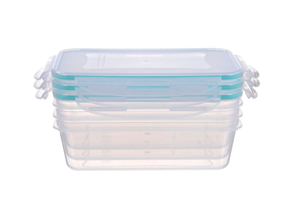 Dóza MagicHome Lunchbox set YH377, sada 3 ks, 1350 ml, 155x215x75 mm, obdĺžniková, Clip