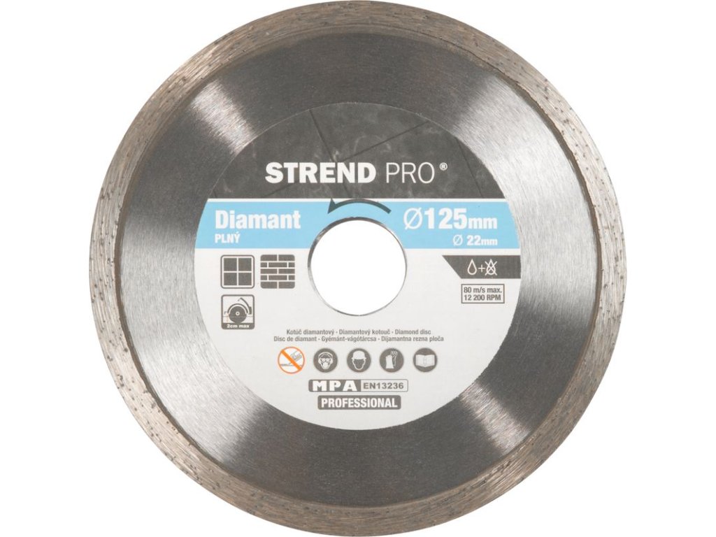 Kotúč Strend Pro 521B, 125 mm, diamantový, plný