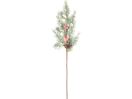 Vetvička MagicHome Vianoce, s bobuľkami, 65 cm