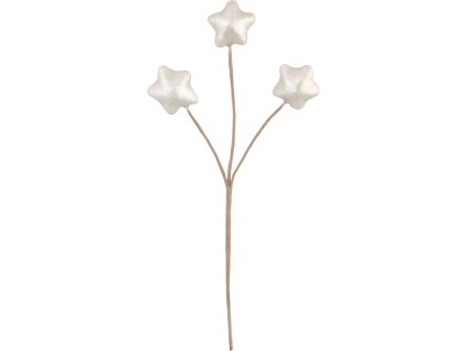 Vetvička MagicHome Vianoce, hviezdy, biela, 8,5 cm