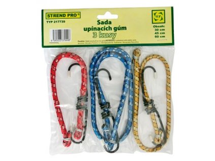 Guma upínacia Strend Pro LB349, 8 mm, 1x 30-45-60 cm, s oceľovými háčikmi