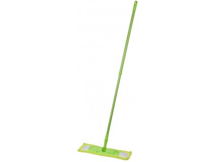 Mop Cleonix Microfiber, na podlahy, s násadou, zelený
