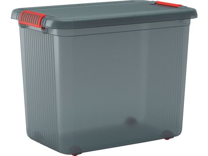 Box s vekom KIS K Latch XXL, sivý/oranžový, 39x59x45 cm