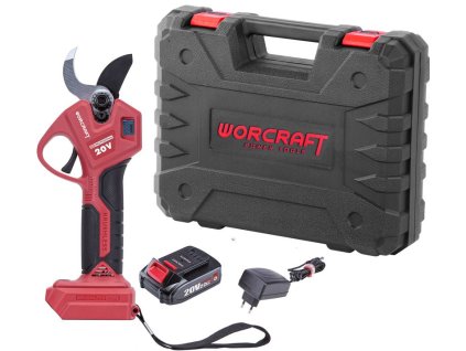 Nožnice Worcraft CSC-S20LiBAM ShareSYS, 20V Li-Ion, záhradné, akumulátorové, na konáre, cut.30 mm, SET v kufri