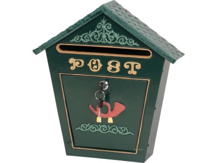 Schránka Albert 360x90x380 mm, poštová, zelená