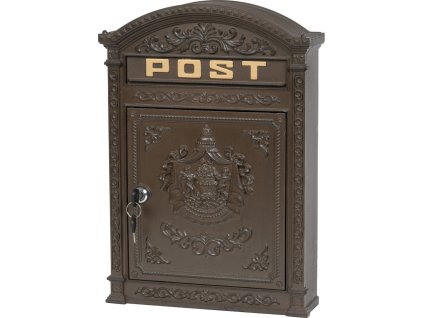 Schránka Edgar 315x95x445 mm, poštová, hnedá