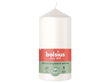 Sviečka Bolsius, 120x58 mm, biela