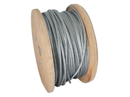 Lano MGM Zn 5 mm, oceľové lanko, L-100 m