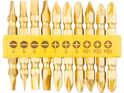 Sada bitov Strend Pro YF40020, 10 dielna, L-65 mm, CrV, GoldenFish