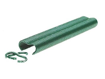 Spony RAPID VR16, PVC zelené, sponky pre viazacie kliešte RAPID FP216 a FP20, pre drôt 2-8 mm, bal. 3190 ks