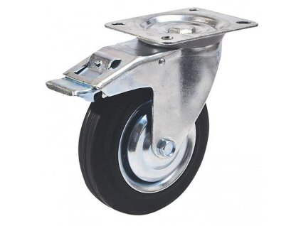 Koliesko RENOST 521F XD-V100C z, čierne, otočné, s brzdou