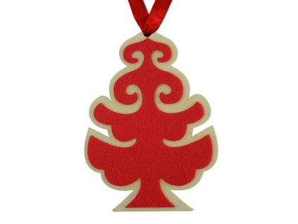 Ozdoba MagicHome Vianoce, Stromček, závesný, bal. 5 ks