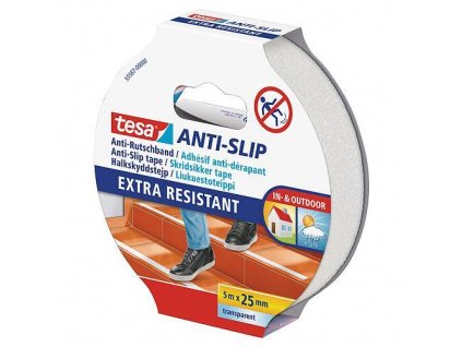 Páska tesa® Anti-slip, protišmyková na schody, transparentná, lepiaca, 25 mm, L-5 m