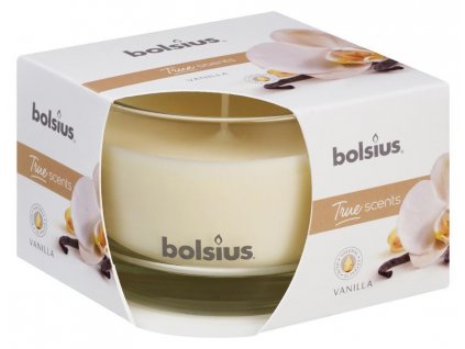 Sviečka Bolsius Jar True Scents 63/90 mm, vonná, vanilka