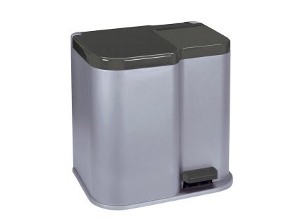 Kôš Curver® DUO BIN 21 lit., strieborný/čierny, na odpad