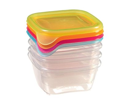 Dóza Curver® Fresh&Go, sada 4 ks, 250 ml, mix, 110x90x110 mm