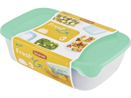 Dóza Curver® Fresh&Go, sada 3 ks, 500/1000/2000 ml, yucca