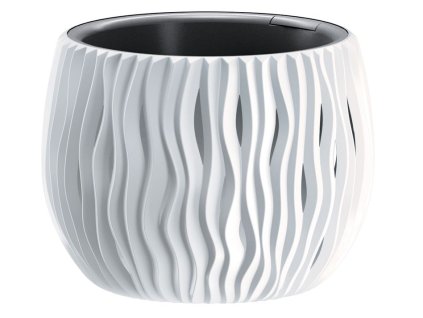 Kvetináč s vložkou SANDY Bowl 240, 238x161 mm, biela