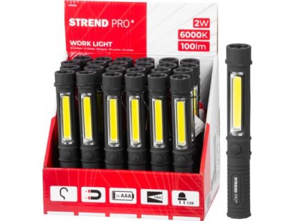 Svietidlo Strend Pro Worklight CWL1046, COB LED 100 lm, 3xAAA, pracovné, magnet, Sellbox 24 ks