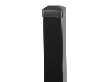Stĺpik Strend Pro EUROSTANDARD, 2400/60x40/1,50 mm, antracit, hranatý, čiapočka, Zn+PVC, RAL7016