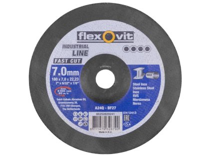Kotúč flexOvit FastCut A5360 180x7.0x22.2 mm, A24Q-BF27, oceľ