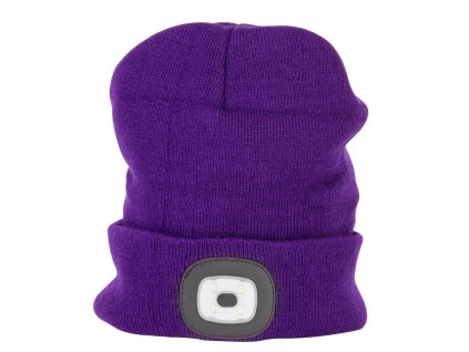 Čiapka Strend Pro Albacore fialová L, 4x SMD LED, USB nabíjanie