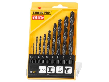 Sada vrtákov Strend Pro FD126, 10 dielna, 1-10 mm, HSS, do kovu
