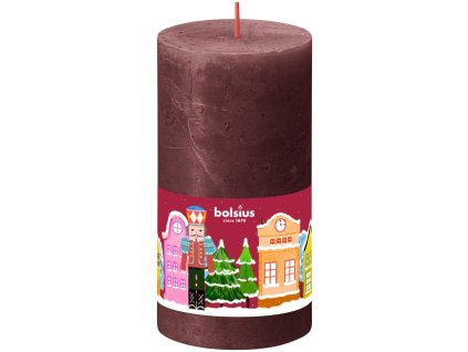 Sviečka Bolsius Luskáčik, valcová, Vianoce, 54 hod., 68x130 mm