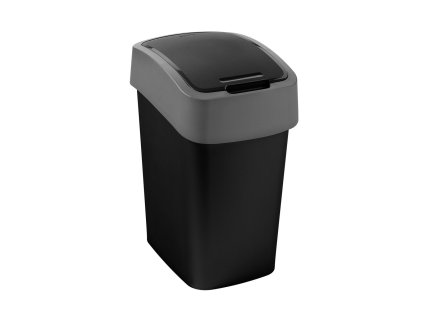 Kôš Curver® PACIFIC FLIP BIN 45 lit., 37.6x29.4x65.3 cm, čierno/šedý, na odpad