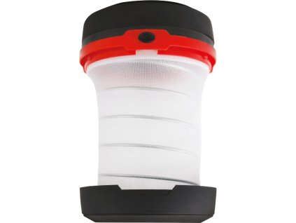 Lampa Strend Pro Camping, skladacia, kempingové svietidlo, 3xAA, červená, 8.5x5/13 cm
