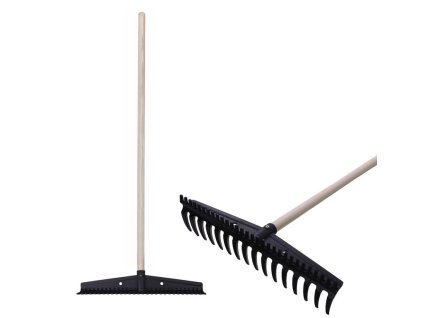 Hrable záhradne Strend Pro Premium S891, 445x115 mm, 16 zubé, drevená násada