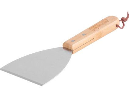 Obracač Strend Pro Grill, so škrabkou, bambusová rúčka, 26x10x1,8 cm, potravinárska stierka