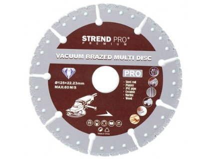 Kotúč Strend Pro Premium, Vacuum brazed, 115 mm, diamantový, rezný, multi