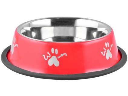 Miska MagicHome Woof 19 cm, 400 ml, červená, pre psa