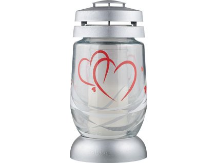 Kahanec Bolsius 3S 13 Srdcia, 22 cm, na hrob, s náplňou 36 h