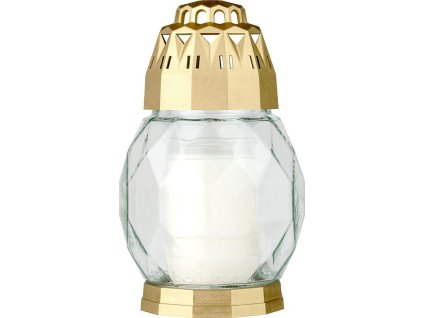 Kahanec Bolsius 2D Diamond Trasp, zlatý, na hrob, s náplňou 24 h