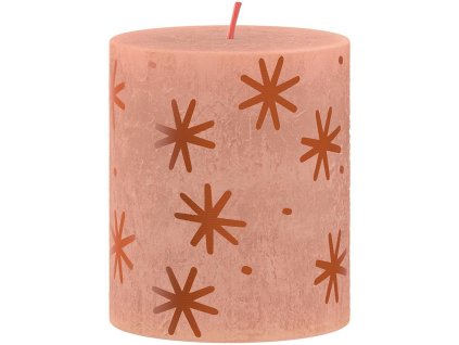 Sviečka Bolsius Rustic, valcová, Vianoce,, Creamy Caramel, 80/68 mm