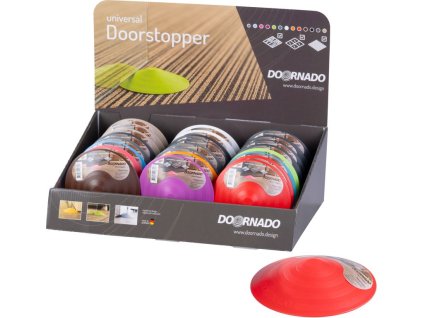 Zarážka dverí DOORSTOPPER, doraz, plastová zábrana za dvere, dverová na podlahu, mix farieb, Sellbox 24 ks