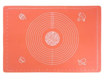 Podložka MagicHome, na cesto, silikón, červená, 64x45 cm