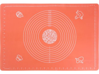 Podložka MagicHome, na cesto, silikónová, červená, 64x45 cm