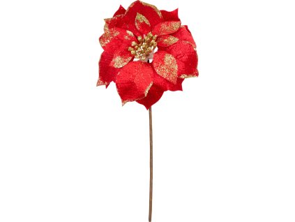 Kvet MagicHome Vianoce, Poinssetia, červená, stonka, 38 cm, veľkosť kvetu: 24 cm