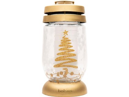 Kahanec Bolsius S06 3D Vianočný stromček, 22,4 cm, na hrob, s náplňou 36 h